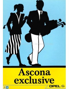 1987 OPEL ASCONA C EXCLUSIVE PROSPEKT NIEDERLÄNDISCH