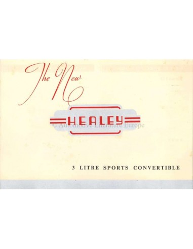 1952 AUSTIN HEALEY 3 LITRE SPORTS CONVERTIBLE BROCHURE ENGELS
