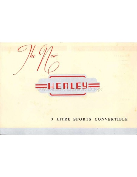 1952 AUSTIN HEALEY 3 LITRE SPORTS CONVERTIBLE BROCHURE ENGELS
