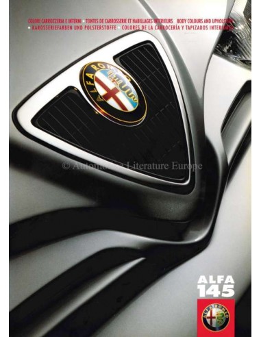 1999 ALFA ROMEO 145 KARROSSERIEKLEUREN EN STOFFEN BROCHURE