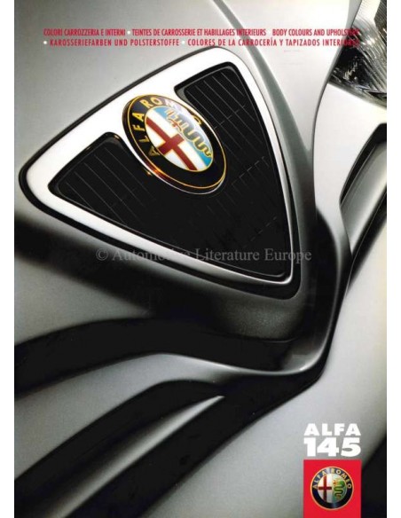 1999 ALFA ROMEO 145  BODY COLOURS AND UPHOLSTERY BROCHURE