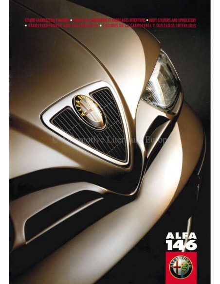 1999 ALFA ROMEO 146 KAROSSERIEFARBEN UND POLSTERSTOFFE PROSPEKT
