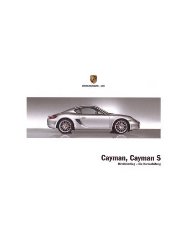 2008 PORSCHE CAYMAN & S VERKORT INSTRUCTIEBOEKJE DUITS