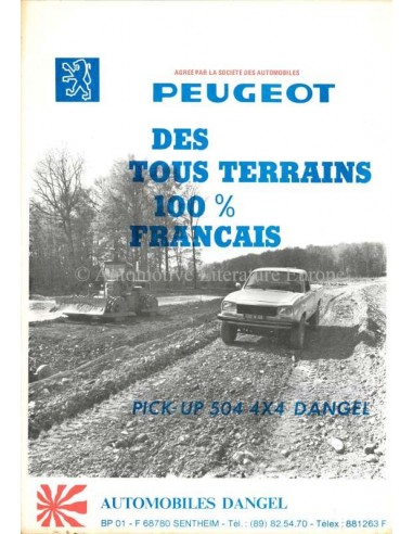 1982 PEUGEOT 504 DANGEL PICK UP PROSPEKT FRANZÖSISCH