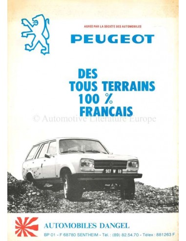 1981 PEUGEOT 504 DANGEL PICK UP BROCHURE FRENCH