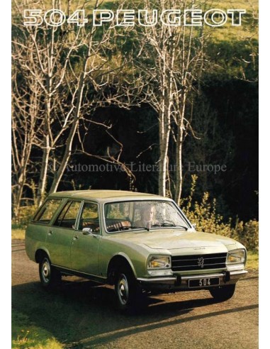 1977 PEUGEOT 504 L / GL / FAMILIALE BROCHURE NEDERLANDS
