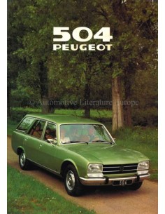 1979 PEUGEOT 504 GL / FAMILIALE BROCHURE DUTCH