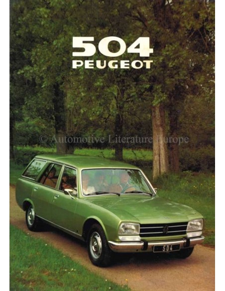 1979 PEUGEOT 504 GL / FAMILIALE BROCHURE NEDERLANDS
