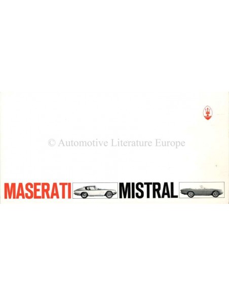 1968 MASERATI MISTRAL + SPIDER BROCHURE