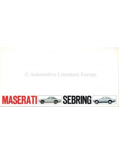 1968 MASERATI SEBRING COUPE 2+2 BROCHURE