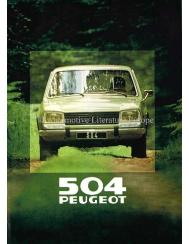 1980 PEUGEOT 504 BROCHURE NIEDERLÄNDISCH