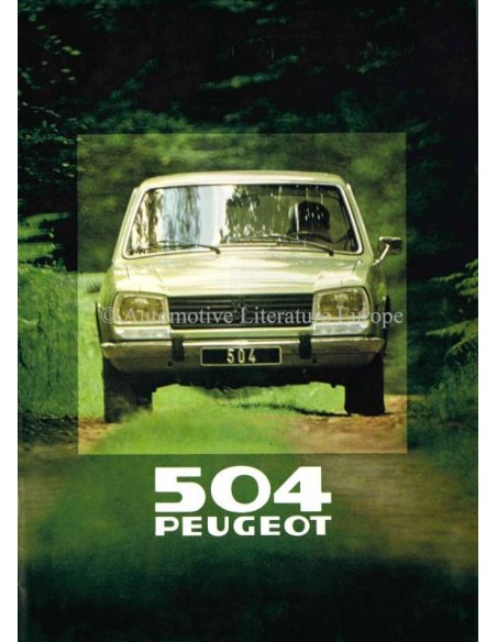 1980 PEUGEOT 504 BROCHURE NIEDERLÄNDISCH