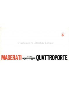 1968 MASERATI QUATTROPORTE I PROSPEKT