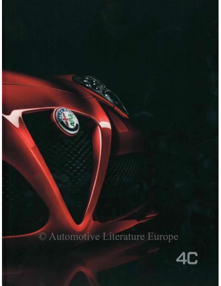 2013 ALFA ROMEO 4C HARDCOVER PROSPEKT ITALIENISCH