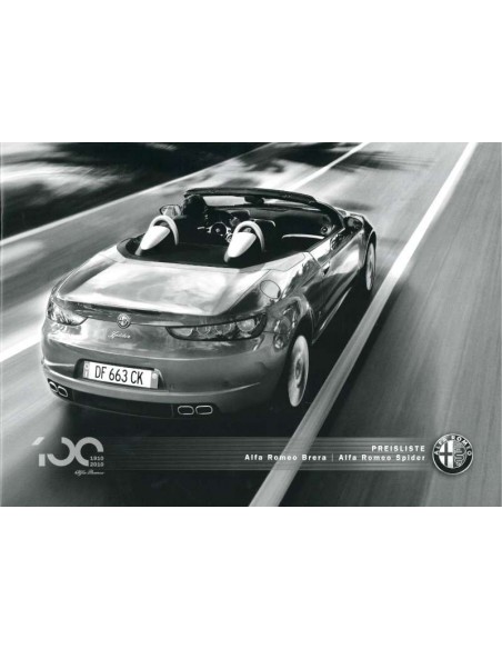 2009 ALFA ROMEO BRERA BROCHURE GERMAN
