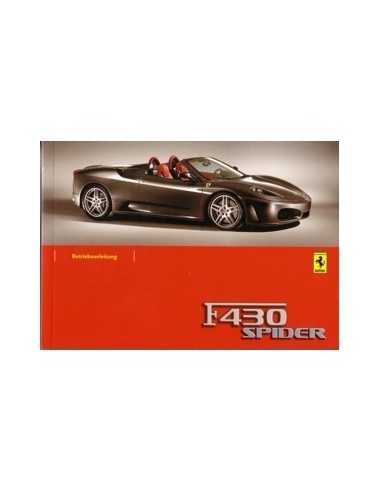 2005 FERRARI F430 SPIDER INSTRUCTIEBOEKJE DUITS