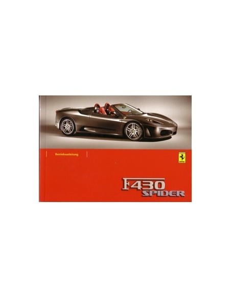 2005 FERRARI F430 SPIDER INSTRUCTIEBOEKJE DUITS