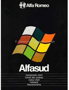 1977 ALFA ROMEO ALFASUD COLOUR CHART BROCHURE