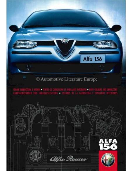 1997 ALFA ROMEO 156 KARROSSERIEKLEUREN EN STOFFEN BROCHURE