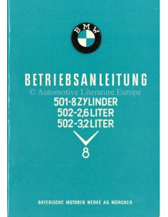 1957 BMW 501 502 V8 INSTRUCTIEBOEKJE DUITS