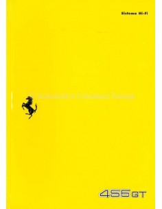1993 FERRARI 456 GT HI-FI INSTRUCTIEBOEKJE