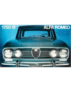 1970 ALFA ROMEO 1750 BERLINA BROCHURE NEDERLANDS