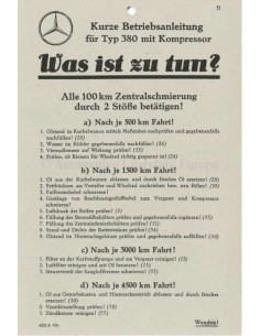 1934 MERCEDES BENZ TYPE 380 BETRIEBSANLEITUNG DEUTSCH 2