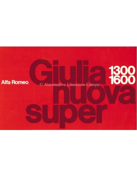 1975 ALFA ROMEO GIULIA NUOVA SUPER 1.3 / 1.6 BROCHURE NEDERLANDS