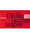 1975 ALFA ROMEO GIULIA NUOVA SUPER 1.3 / 1.6 BROCHURE NEDERLANDS