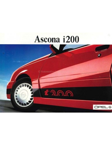 1987 OPEL ASCONA C I200 BROCHURE DUITS
