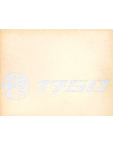 1968 ALFA ROMEO 1750 BERLINA BROCHURE ENGELS