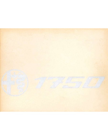 1968 ALFA ROMEO 1750 BERLINA PROSPEKT ENGLISCH