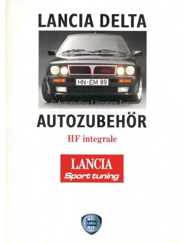 1989 LANCIA DELTA HF INTEGRALE AUTOZUBEHÖR BROCHURE DUITS