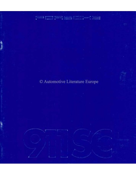 1983 PORSCHE 911 SC BROCHURE ENGELS (USA)