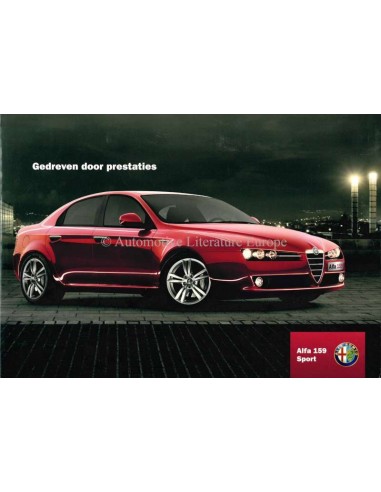 2008 ALFA ROMEO 159 SPORT BROCHURE NEDERLANDS