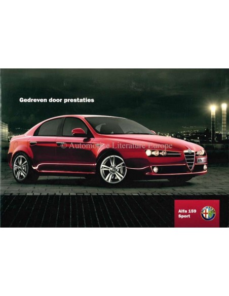 2008 ALFA ROMEO 159 SPORT PROSPEKT NIEDERLANDISCH