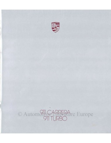1987 PORSCHE 911 CARRERA / TURBO BROCHURE ENGLISH