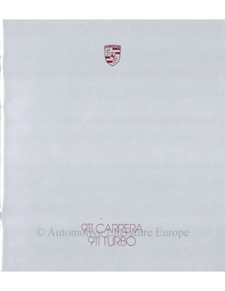 1987 PORSCHE 911 CARRERA / TURBO BROCHURE ENGLISH