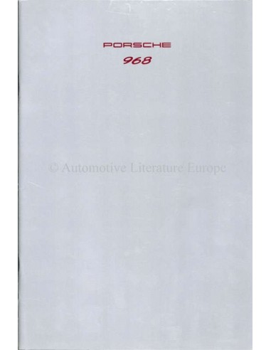 1992 PORSCHE 968 PROSPEKT DEUTSCH