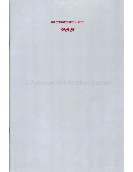 1992 PORSCHE 968 BROCHURE GERMAN