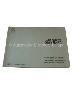 1987 FERRARI 412 AIRCONDITIONING WERKPLAATSHANDBOEK 468/87
