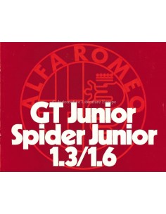 1973 ALFA ROMEO 1300 / 1600 GT JUNIOR & SPIDER PROSPEKT NIEDERLÄNDISCH