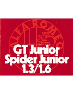 1972 ALFA ROMEO 1300 / 1600 GT JUNIOR & SPIDER PROSPEKT NIEDERLÄNDISCH