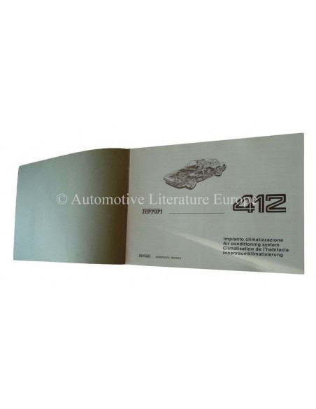 1987 FERRARI 412 AIRCONDITIONING WERKPLAATSHANDBOEK 468/87