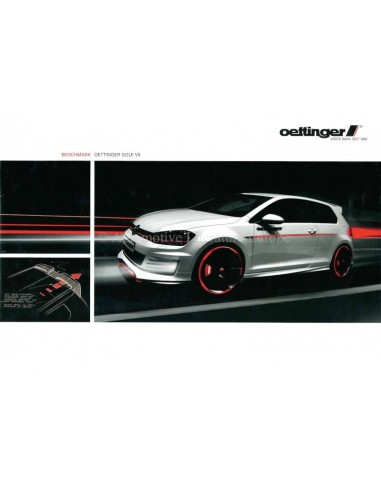 2014 VOLKSWAGEN GOLF VII OETTINGER BROCHURE DUITS