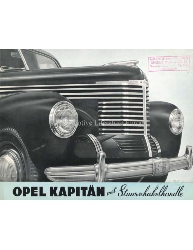 1939 OPEL KAPITÄN BROCHURE NEDERLANDS