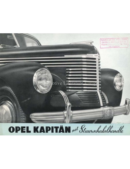 1939 OPEL KAPITÄN PROSPEKT NIEDERLÄNDISCH