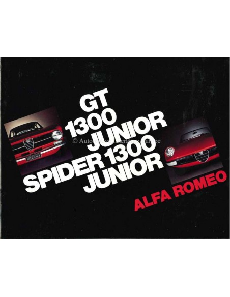 1971 ALFA ROMEO 1300 GT JUNIOR & SPIDER BROCHURE DUTCH