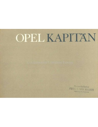 1964 OPEL KAPITÄN BROCHURE DUTCH