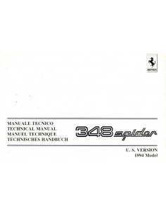 1994 FERRARI 348 SPIDER INSTRUCTIEBOEKJE USA 775/93 2